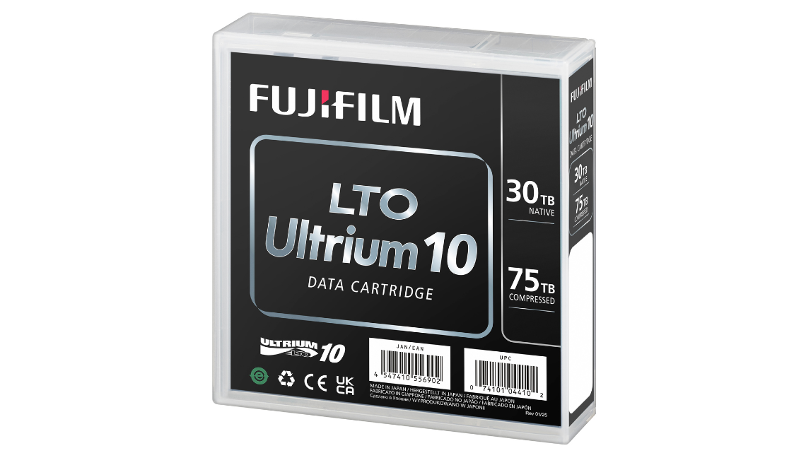 O armazenamento em tape Fujifilm LTO Ultrium 10 reforça a resiliência e a proteção contra ciber crimes